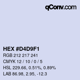 Color code: HEX #D4D9F1 | qconv.com