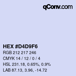 カラーコード: HEX #D4D9F6 | qconv.com