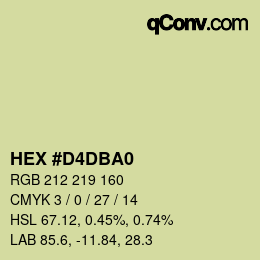 カラーコード: HEX #D4DBA0 | qconv.com