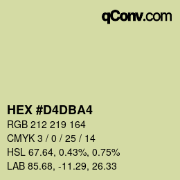カラーコード: HEX #D4DBA4 | qconv.com