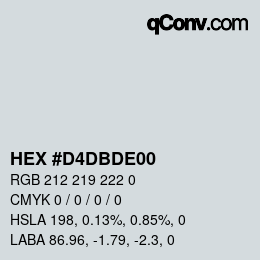 Color code: HEX #D4DBDE00 | qconv.com