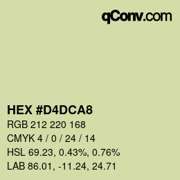 カラーコード: HEX #D4DCA8 | qconv.com