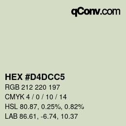 カラーコード: HEX #D4DCC5 | qconv.com