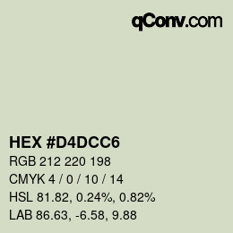 カラーコード: HEX #D4DCC6 | qconv.com