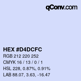 Color code: HEX #D4DCFC | qconv.com