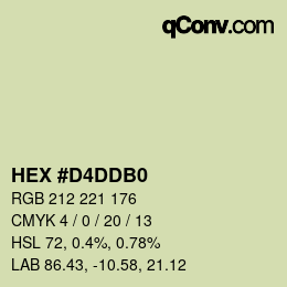 Color code: HEX #D4DDB0 | qconv.com