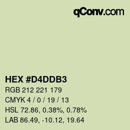 カラーコード: HEX #D4DDB3 | qconv.com
