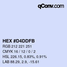 Color code: HEX #D4DDFB | qconv.com