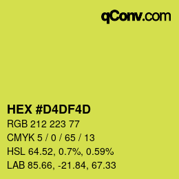 Color code: HEX #D4DF4D | qconv.com