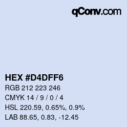 Color code: HEX #D4DFF6 | qconv.com