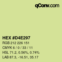 Color code: HEX #D4E297 | qconv.com