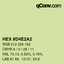 颜色代码: HEX #D4E2A2 | qconv.com