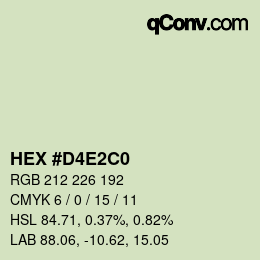 カラーコード: HEX #D4E2C0 | qconv.com