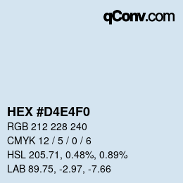 Color code: HEX #D4E4F0 | qconv.com