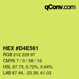 カラーコード: HEX #D4E561 | qconv.com