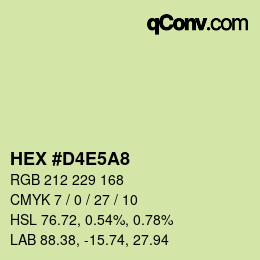 Color code: HEX #D4E5A8 | qconv.com