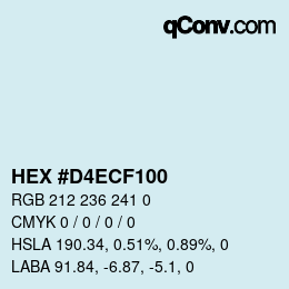 Color code: HEX #D4ECF100 | qconv.com