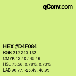 カラーコード: HEX #D4F084 | qconv.com