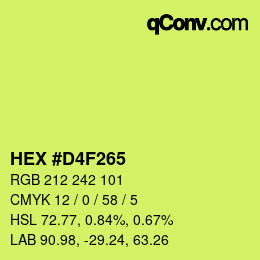 Color code: HEX #D4F265 | qconv.com