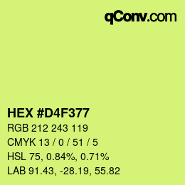 Color code: HEX #D4F377 | qconv.com