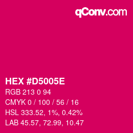 Color code: HEX #D5005E | qconv.com