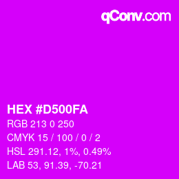 Color code: HEX #D500FA | qconv.com