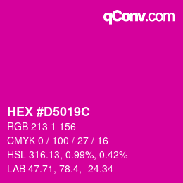 Color code: HEX #D5019C | qconv.com