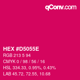 Color code: HEX #D5055E | qconv.com
