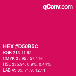 Color code: HEX #D50B5C | qconv.com