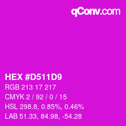 Color code: HEX #D511D9 | qconv.com