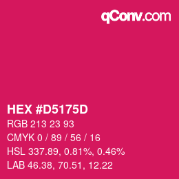 Color code: HEX #D5175D | qconv.com