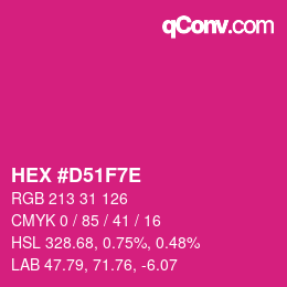 Color code: HEX #D51F7E | qconv.com