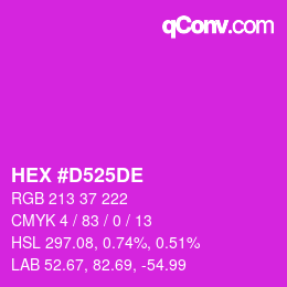カラーコード: HEX #D525DE | qconv.com
