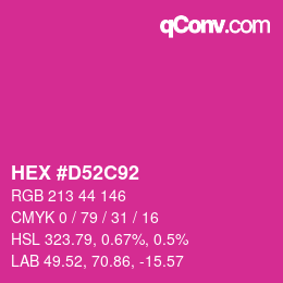 Color code: HEX #D52C92 | qconv.com