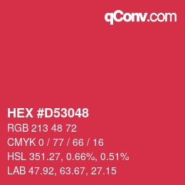 Color code: HEX #D53048 | qconv.com
