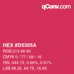 Color code: HEX #D5305A | qconv.com