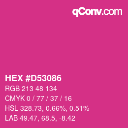 Color code: HEX #D53086 | qconv.com