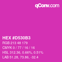 Color code: HEX #D530B3 | qconv.com