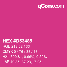 Color code: HEX #D53485 | qconv.com