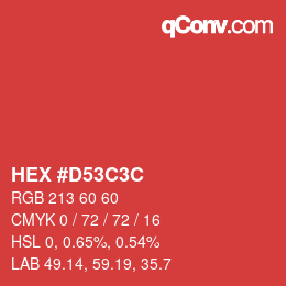 Color code: HEX #D53C3C | qconv.com