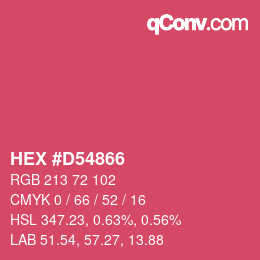 Color code: HEX #D54866 | qconv.com