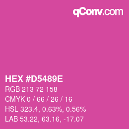 Color code: HEX #D5489E | qconv.com