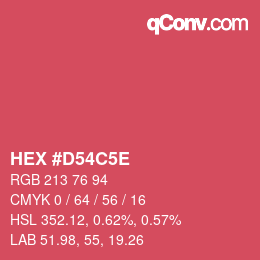 Código de color: HEX #D54C5E | qconv.com