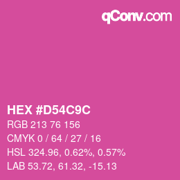 Color code: HEX #D54C9C | qconv.com
