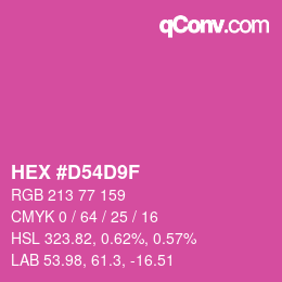 Farbcode: HEX #D54D9F | qconv.com