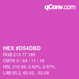 Farbcode: HEX #D54DBD | qconv.com