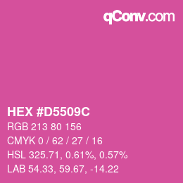 颜色代码: HEX #D5509C | qconv.com
