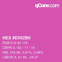 Farbcode: HEX #D552B0 | qconv.com