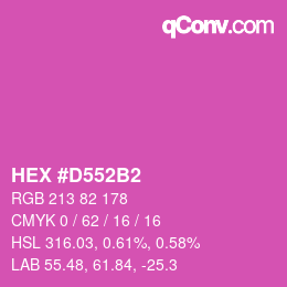颜色代码: HEX #D552B2 | qconv.com