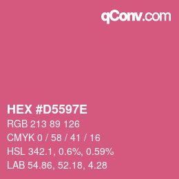 Color code: HEX #D5597E | qconv.com